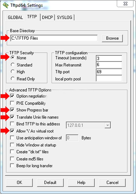 مراحل راهاندازی سرور TFTP مراحل راهاندازی سرور TFTP